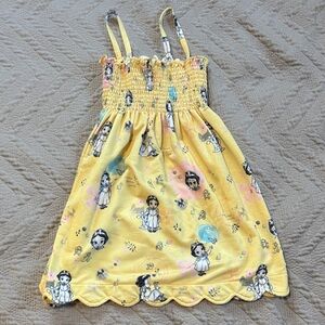 Disney Yellow Dress with Princess Print